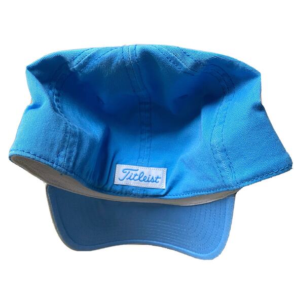 Titleist Hat Men's L/XL A-Flex Signature Script Cap Beige & Light Blue Golf Hat - Picture 11 of 11